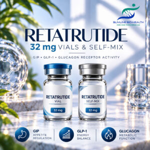 Shop Retatrutide Vials & Self-Mix in 32 mg options at Slimline Bio-Health. Compare vial and self-mix formats from